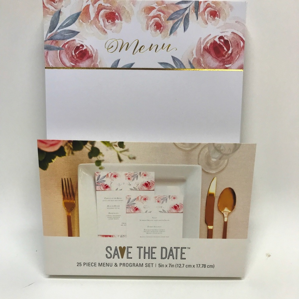 Save The Date 25 pc Menu & Program Set - Picture 4 of 7